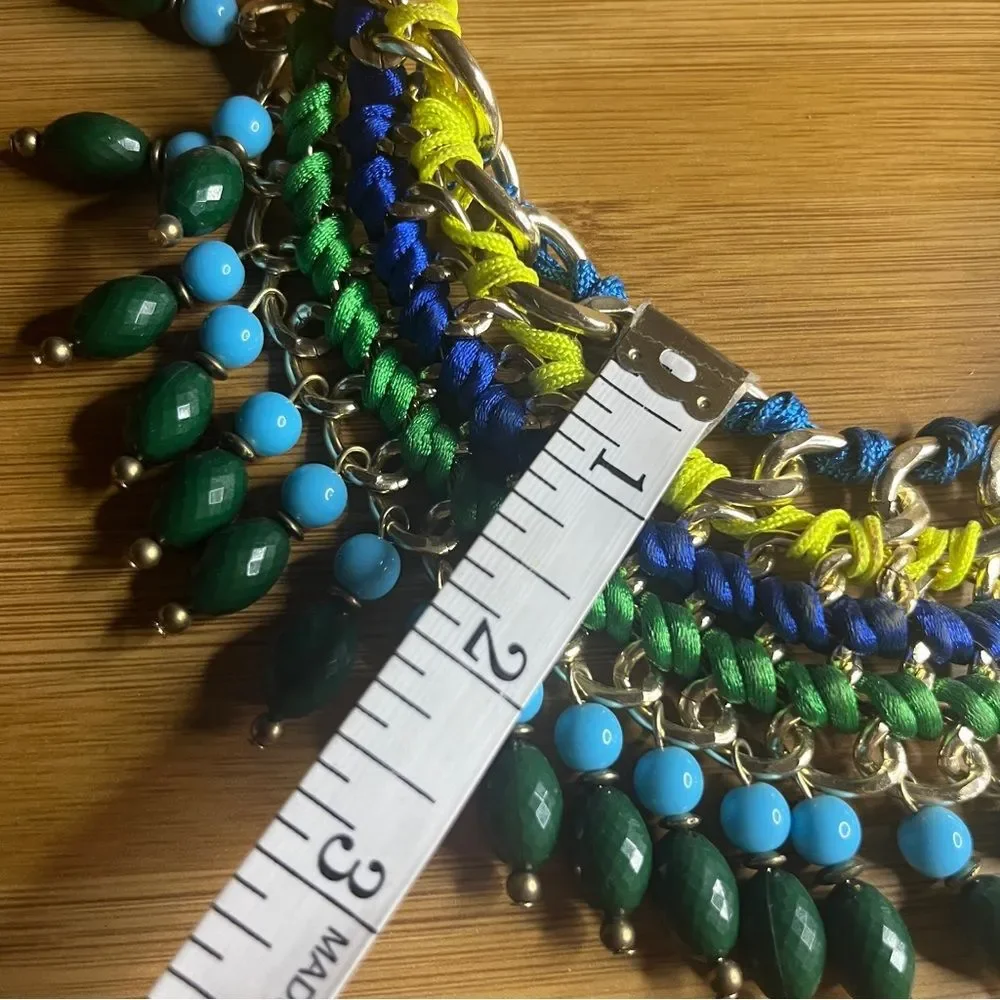 Boutique Colorful Statement Bib Necklace